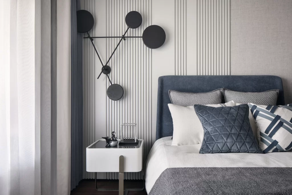 Bedroom Modern Monochrome Neutral Blue Gray