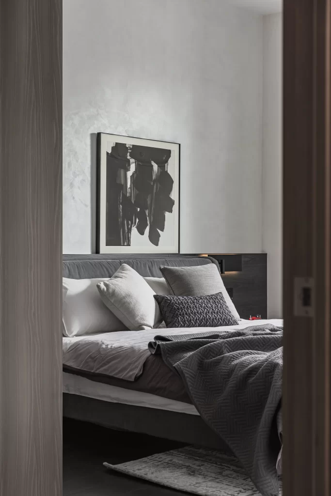 Bedroom Modern Monochrome Neutral Gray Textured