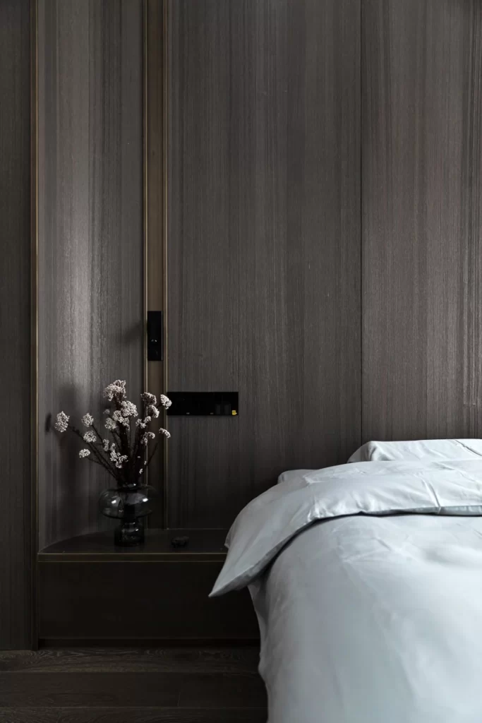 Bedroom Modern Neutral Dark Wood Simple