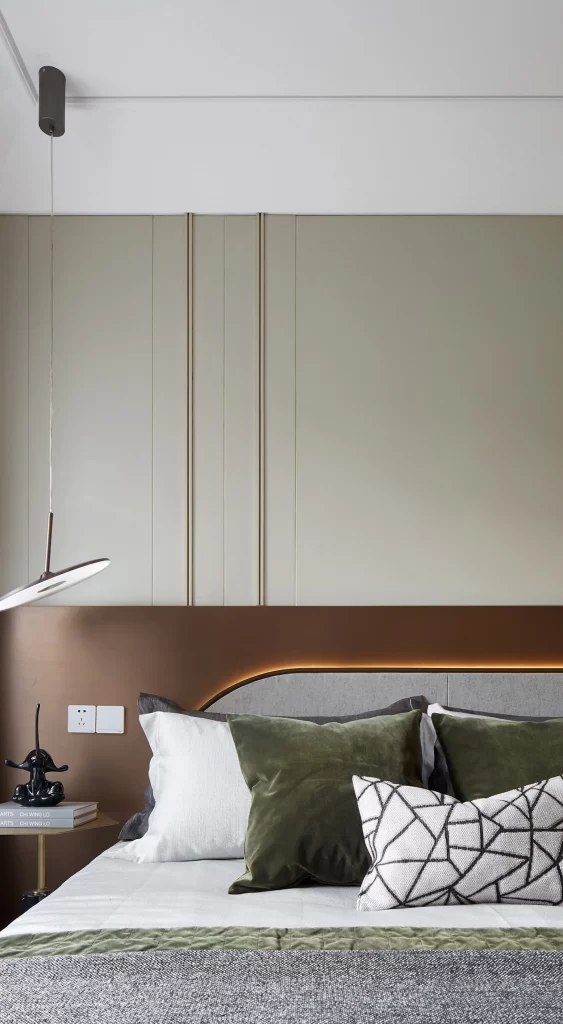 Bedroom Modern Neutral Green Gray Soft Textures