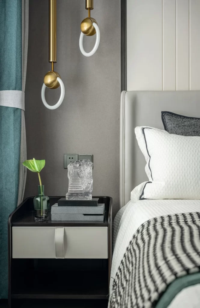 Bedroom Modern Neutral Grey White Black