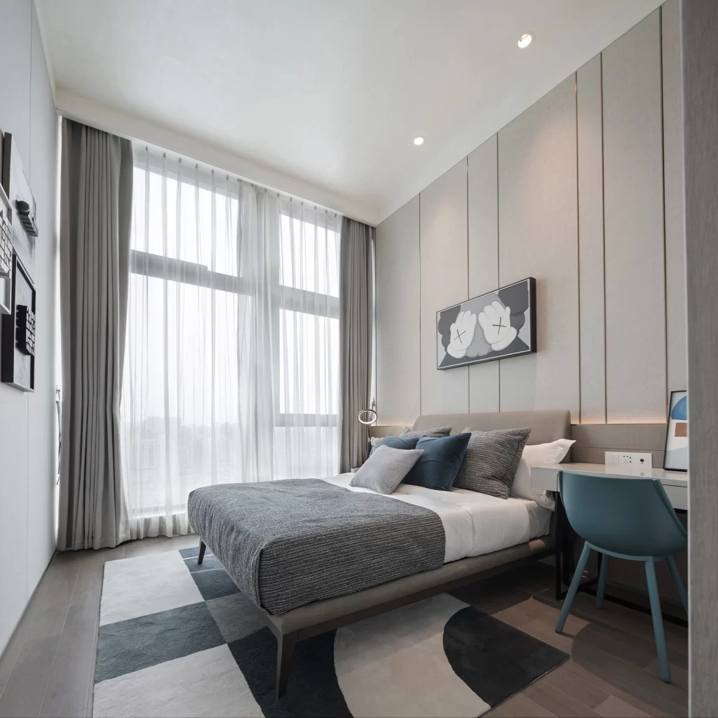 Bedroom Modern Neutral Grey White Soft Textures
