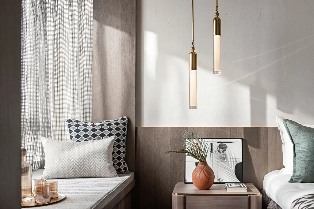Bedroom Modern Neutral Light Wood Accents Minimalist