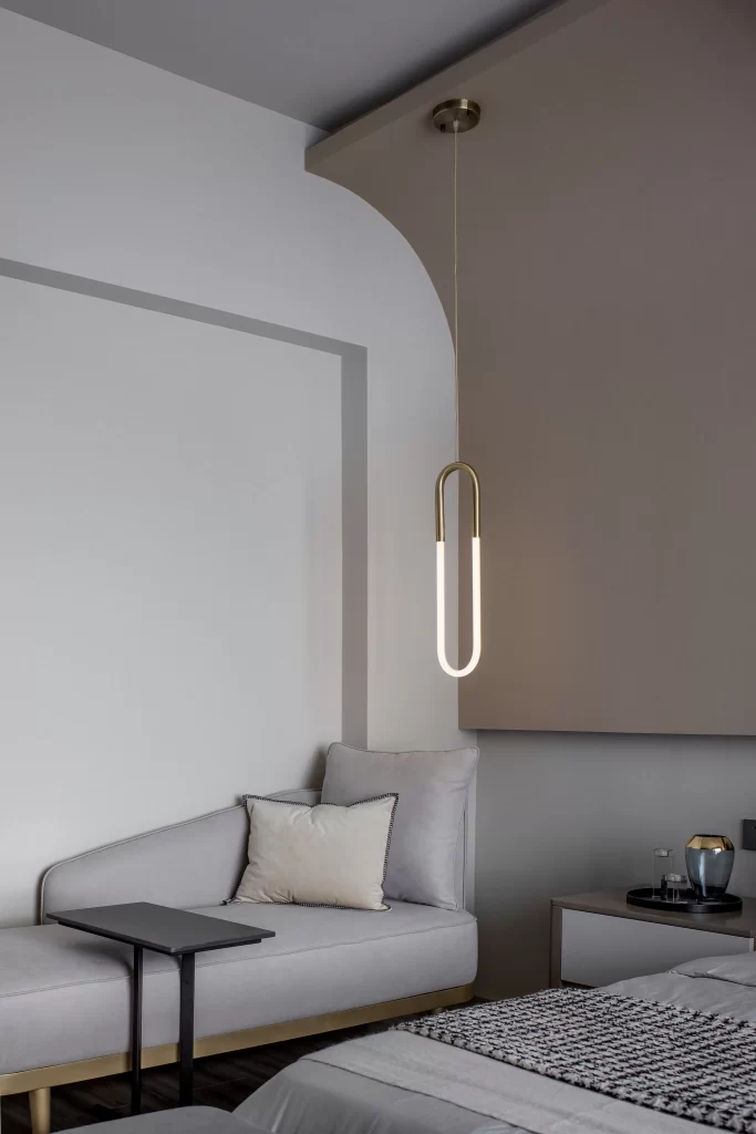 Bedroom Modern Neutral Taupe Soft Lighting Minimalist