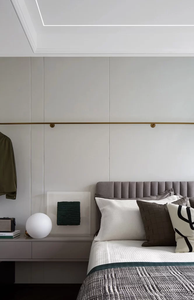 Bedroom Modern Neutral Taupe White Textured Accents
