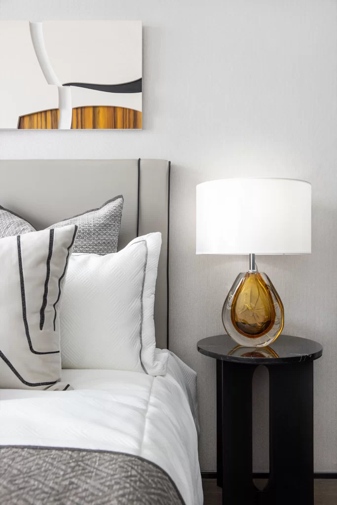 Bedroom Modern Neutral White Gray Textured Accents