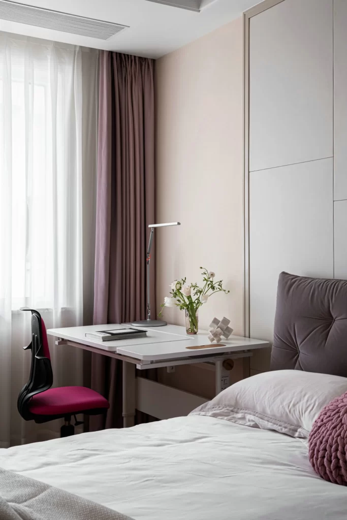 Bedroom Modern Neutral White Pink Soft Textures