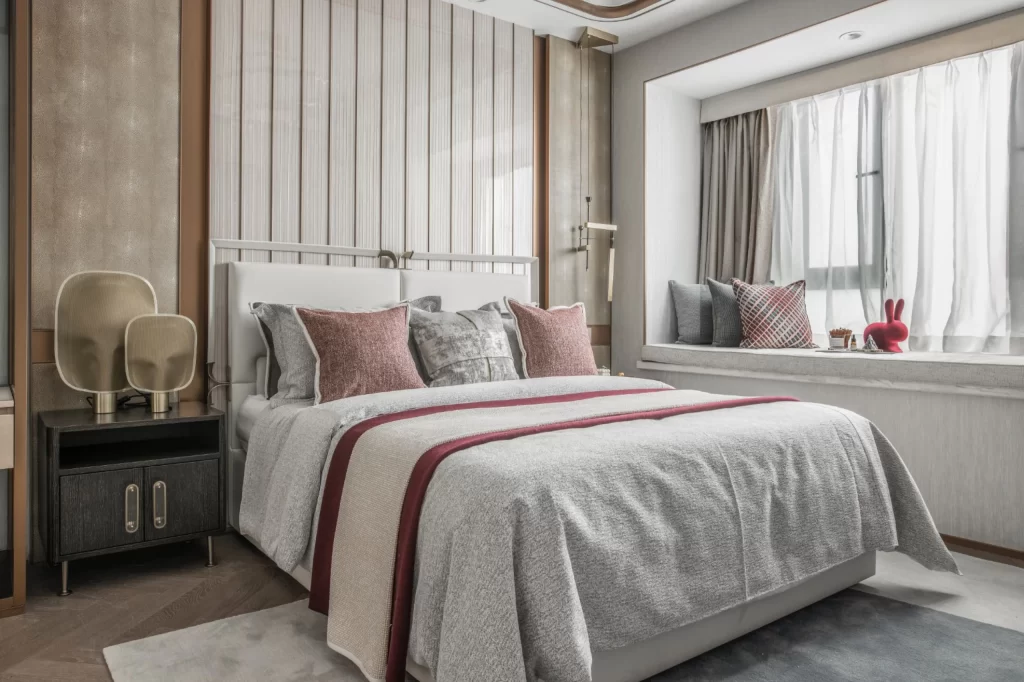 Bedroom Neutral Tones Modern Comfortable Cozy