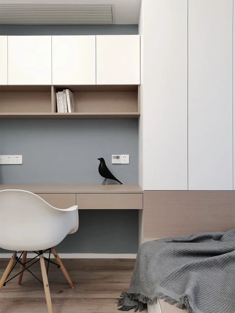 Bedroom Scandinavian Grey White Wood