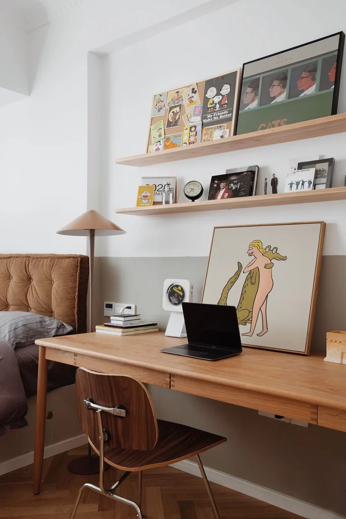 Bedroom Scandinavian Neutral Light Wood Artistic Personalized