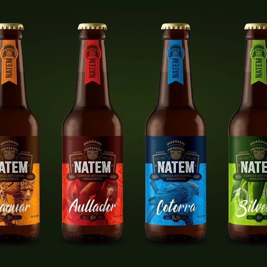 Beer Bottle Colorful Amazonian Artisanal Craft Design