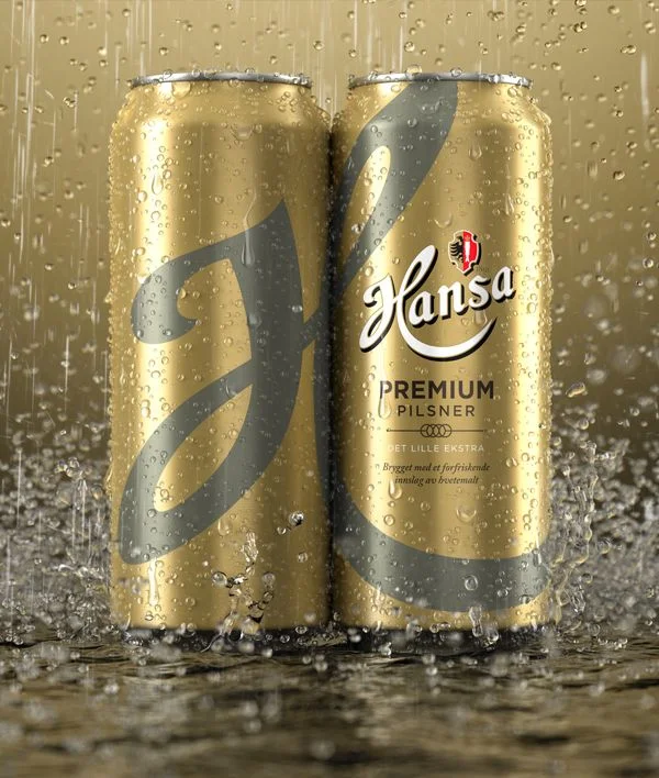 Beer Can Gold Minimalist Label Design