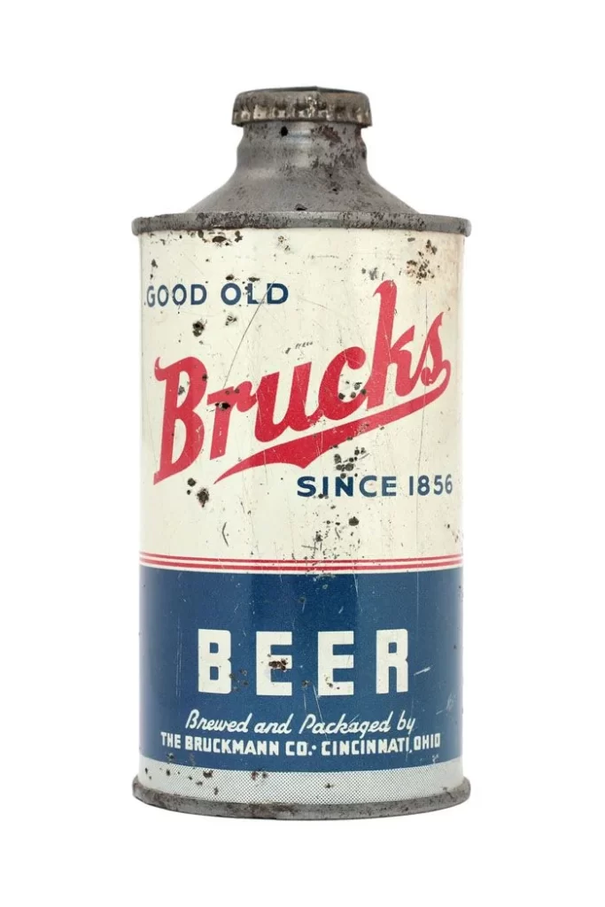 Beer Can Vintage Red Blue Rustic Design