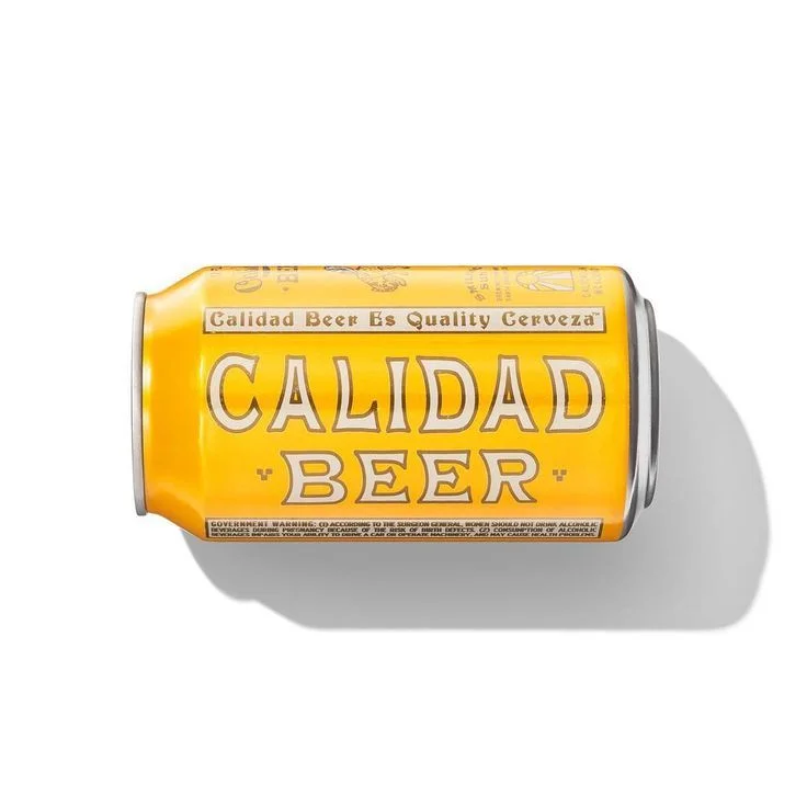 Beer Can Yellow Gold Vintage Retro Design