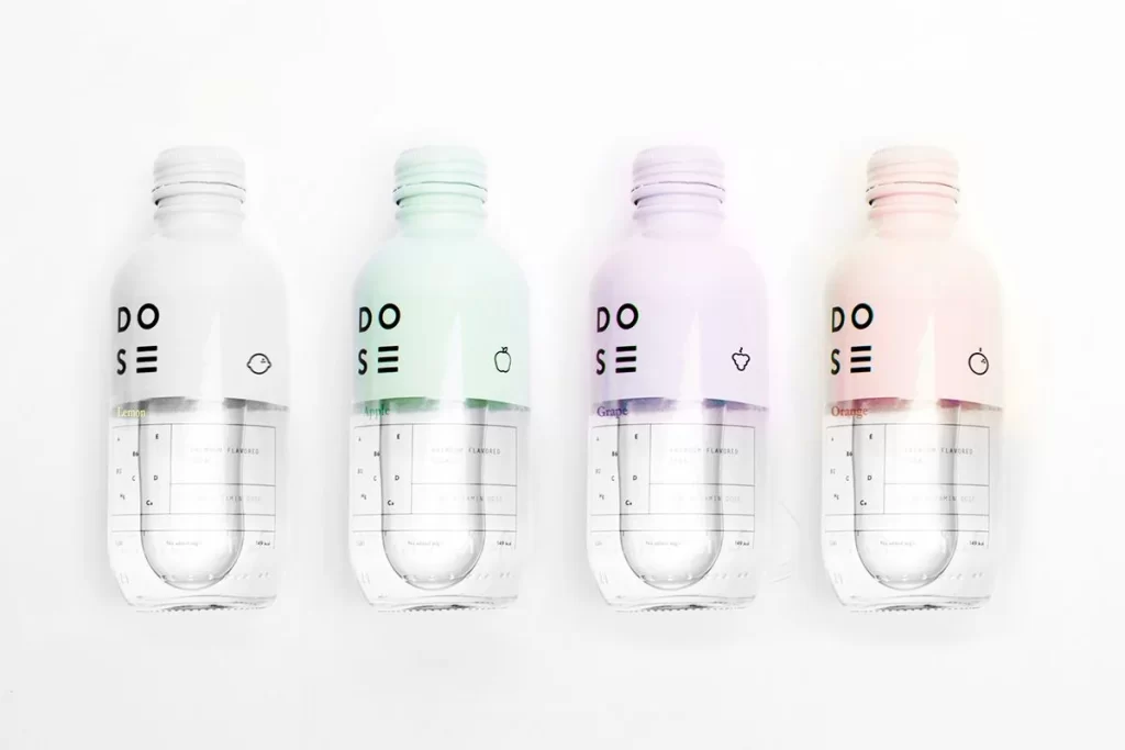 Beverage Bottle Pastel Color Minimalist Design