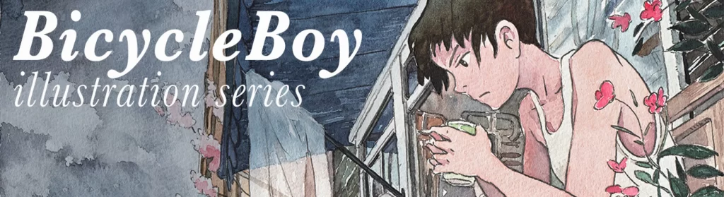 Bicycle Boy Illustration Series Mateusz Urbanowicz