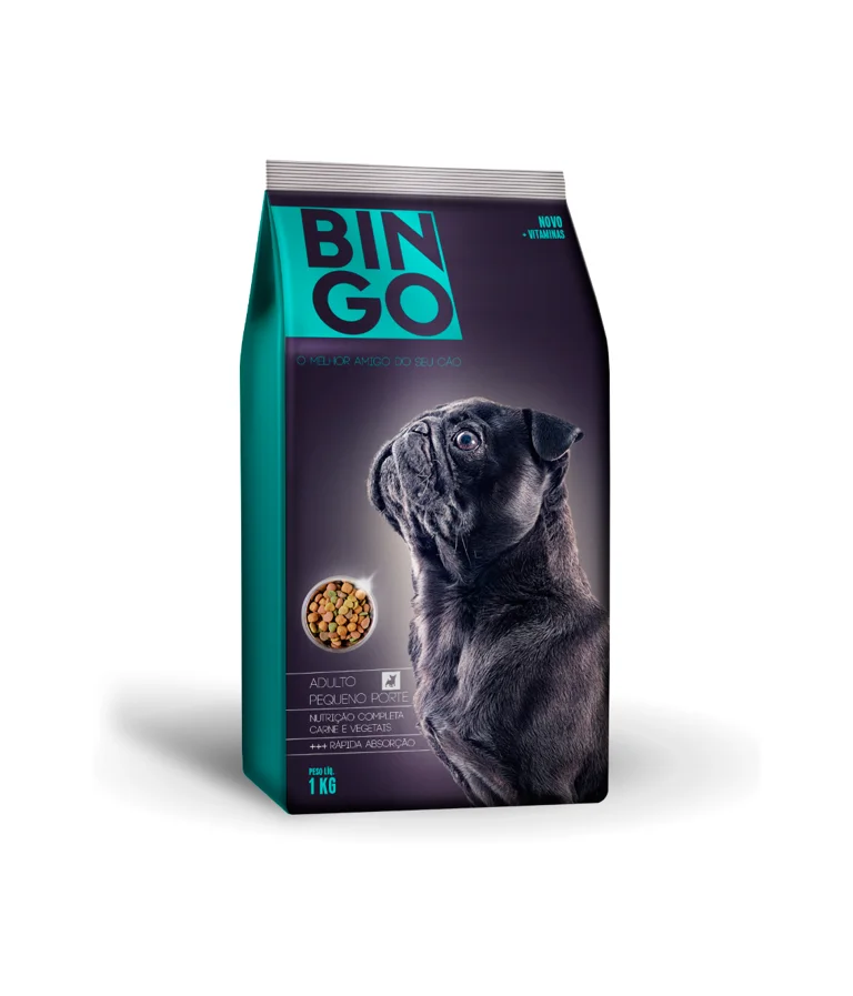 Bingo Dog Food Meat Vegetables Modern Teal Black Dog Illustration