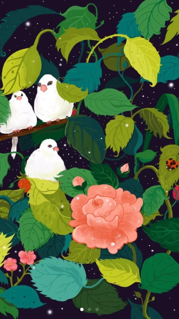 Birds Flowers Nature Night