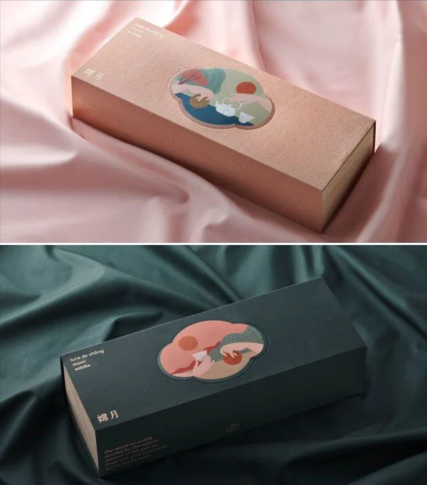 Biscuit Packaging Pastel Artistic Illustration Minimalist