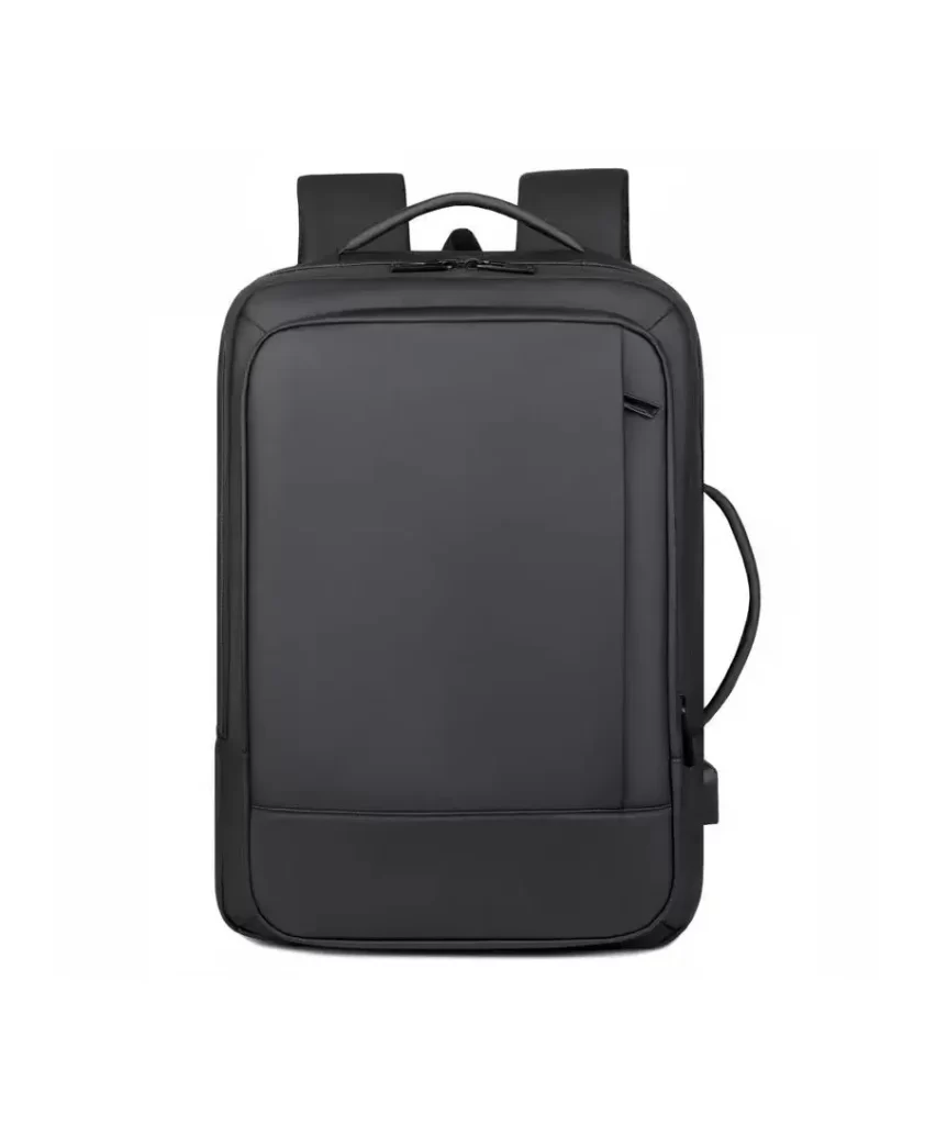 Black Backpack Modern Design Zipper Handle