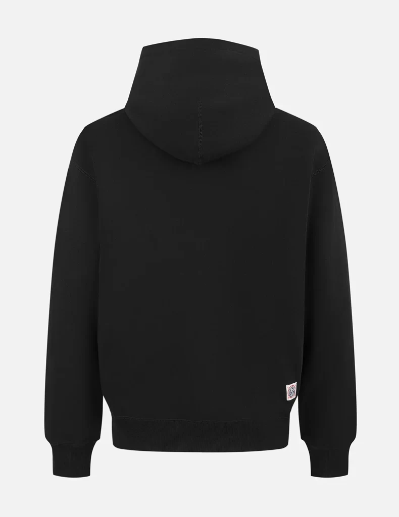 Black Hoodie Logo Patch Casual Wear