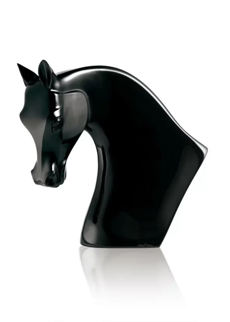 Black Horse Head Sculpture