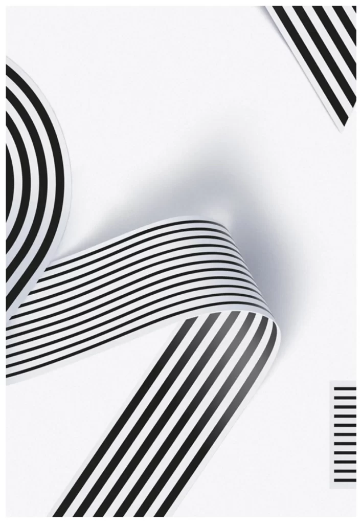 Black White Stripes Geometric Patterns Abstract Art