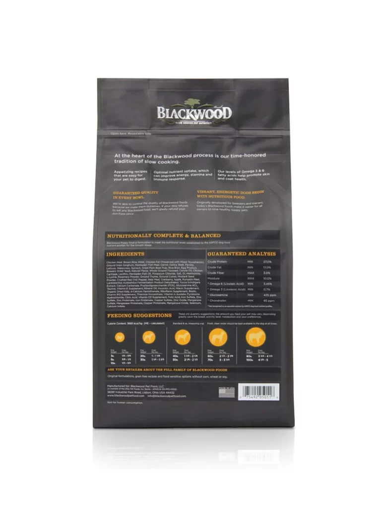 Blackwood Dog Food Chicken Brown Bag