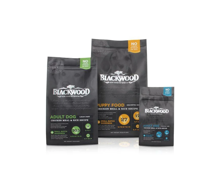 Blackwood Dog Food Chicken Rice Recipe Modern Black Green Yellow