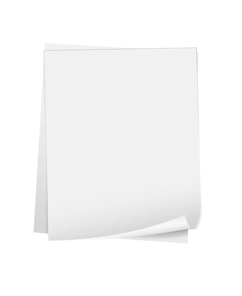 Blank White Paper Shadow Fold