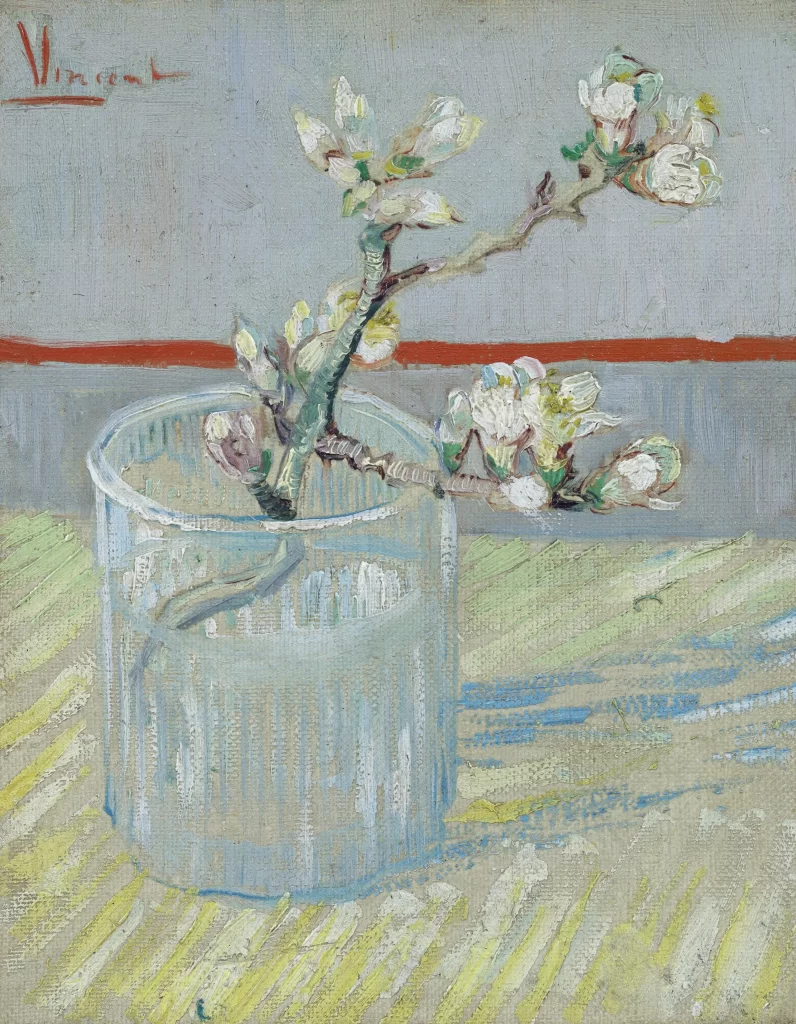 Blossoming Almond Branch in a Glass Van Gogh