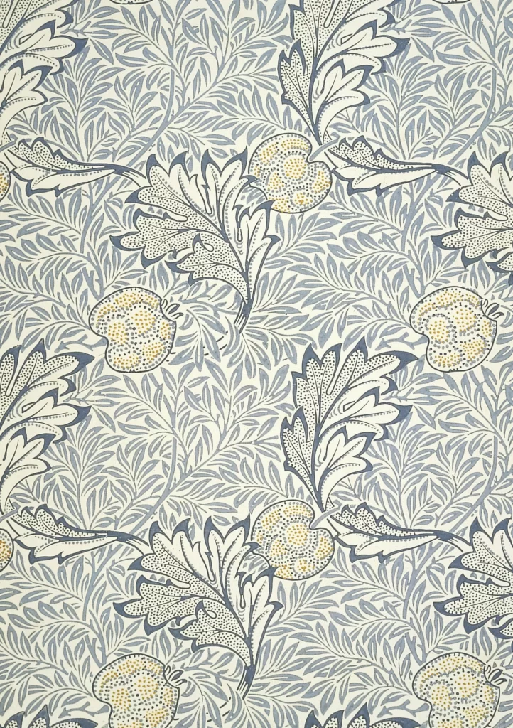 Blue and Gold Botanical Vine Pattern William Morris