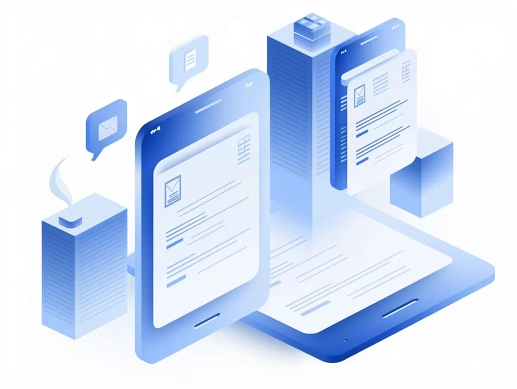 Blue Digital Interface Illustration