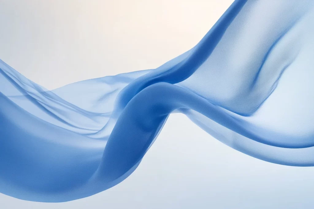 Blue Fabric Flowing Wave Gradient