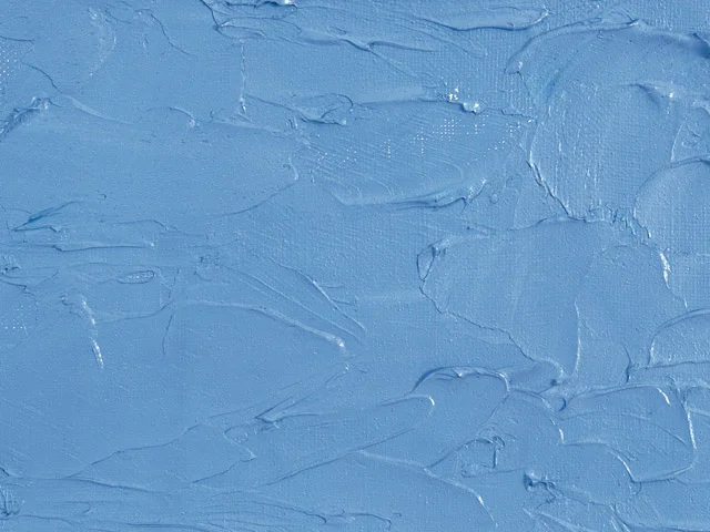 Blue Impasto Oil Painting Texture Bold Brushstrokes