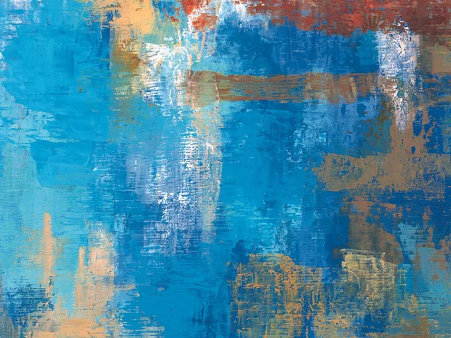 Blue Impasto Oil Painting Texture Bold neutral Brushstrokes