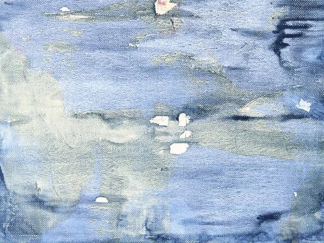 Blue Impasto Oil Painting Texture Bold gray Brushstrokes