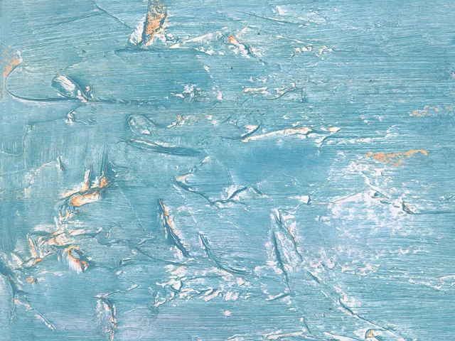 Blue Impasto Oil Painting Texture Bold neutral Brushstrokes