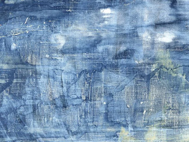 Blue Impasto Oil Painting Texture Bold gray Brushstrokes