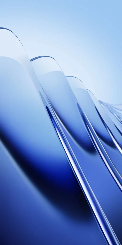 Blue Metallic Wave Pattern