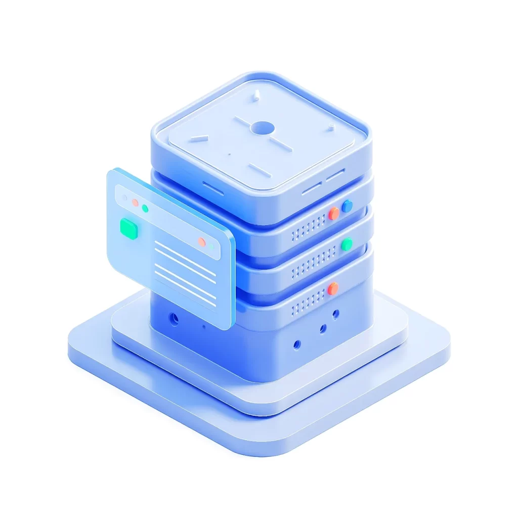 Blue Server Stack with Digital Interface