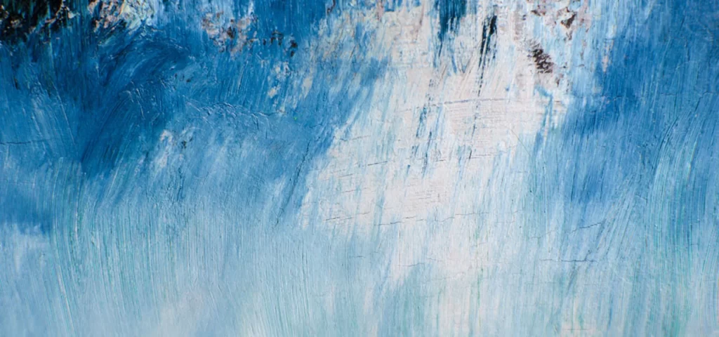 Blue White Impasto Oil Painting Texture Dynamic neutral Brushstrokes