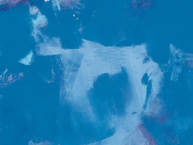 Blue White Impasto Oil Painting Texture Bold Brushstrokes