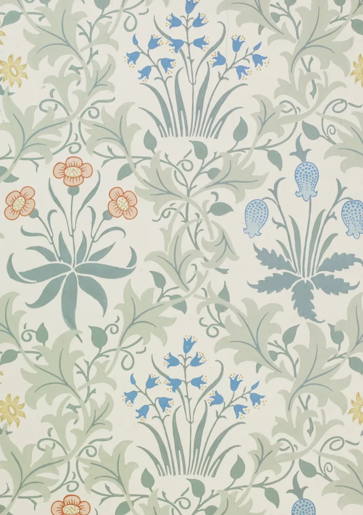 Bluebell Vine Sage Green Leaves William Morris