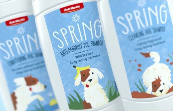 Bob Martin Dog Shampoo Blue White Spring Tea Tree