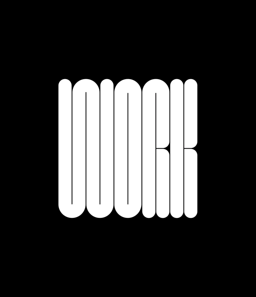 Bold Rounded Retro White Black Typography Design