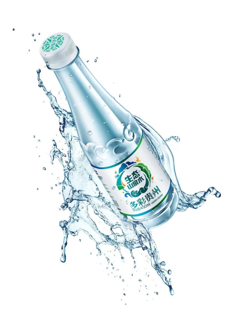 Bottle Water Splash Liquid Design