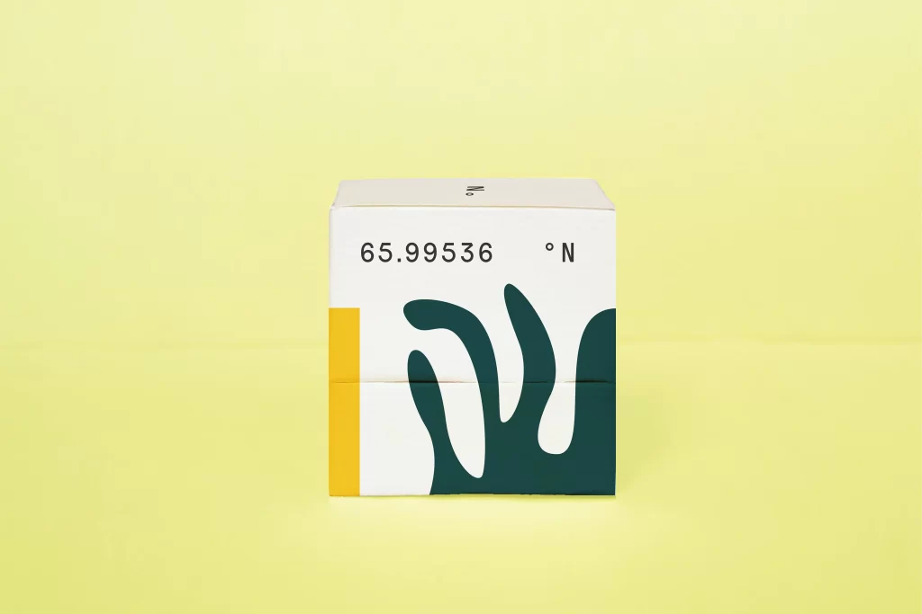Box Abstract Yellow Green Geometric Design