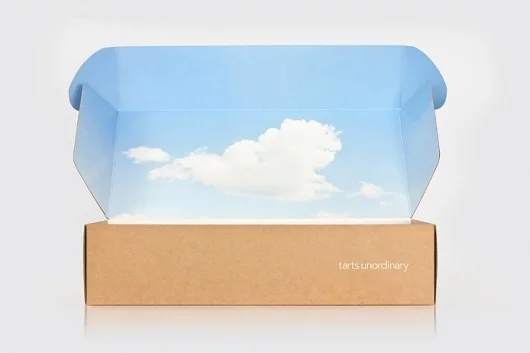 Box Clouds Blue White Minimalist Design
