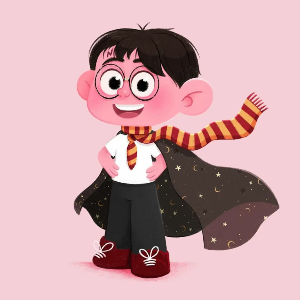 Boy Wizard Glasses Scarf Cape Eleonore Pelluau